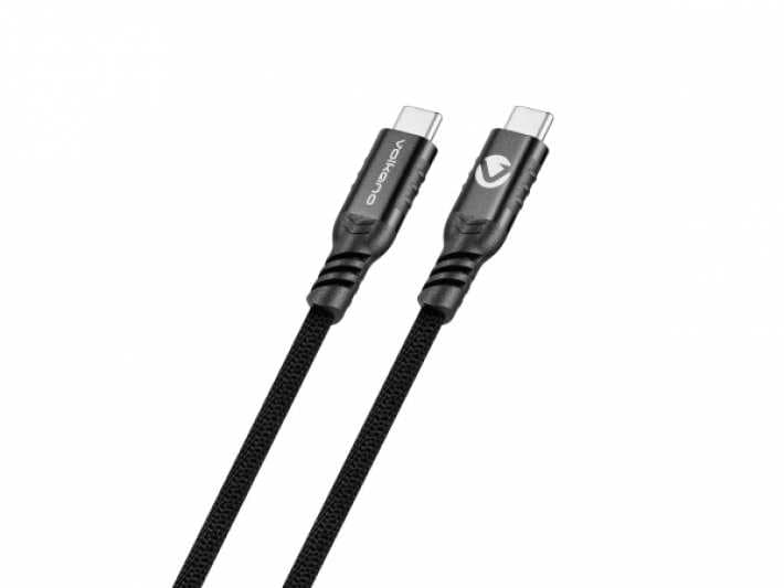 Volkano Weave series Type-C to Type-C cable, 1.2m 60W - Black