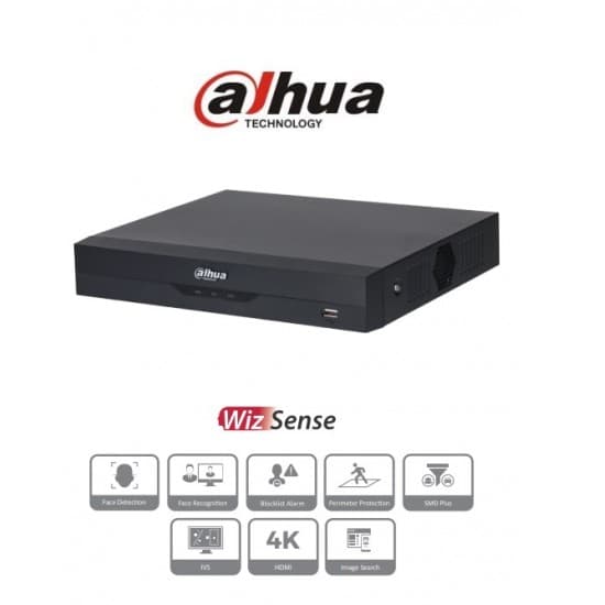 NVR 16CH Dahua 4k Perimetral + Deteccion facial + Mapa de Calor