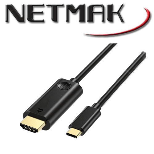 Cable USB C A HDMI 1.8M Netmak 4k