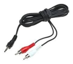 Cable audio 3.5 alargue a 2 RCA a 6mts Ayax