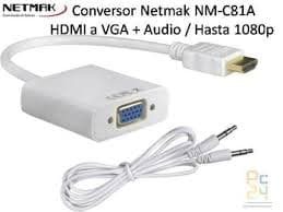 Cable Adaptador HDMI a VGA+ audio (HDMI a VGA)