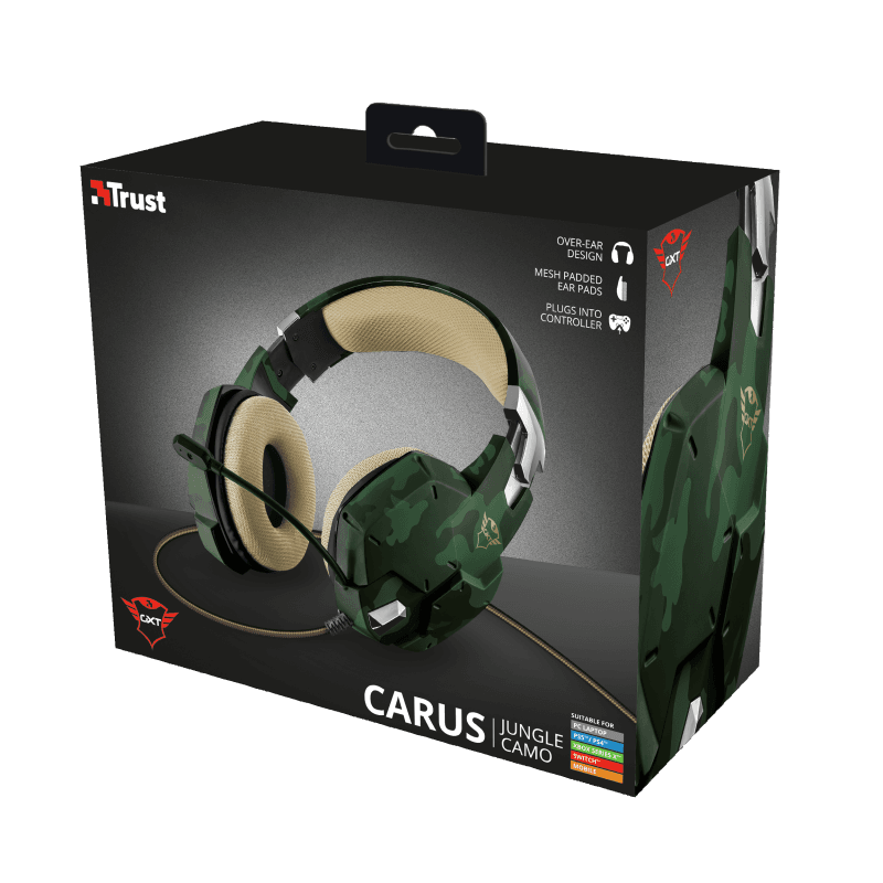  Auricular Gamer Con Microfono Trust CARUS Jungle Camo