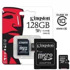 Memoria Micro SD 128 Gb Clase 10 Kingston 100 MB/s Canvas Select Plus