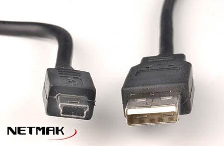 Cable Mini Usb 5 Pines 1.80 Mts Netmak (NM-C20)