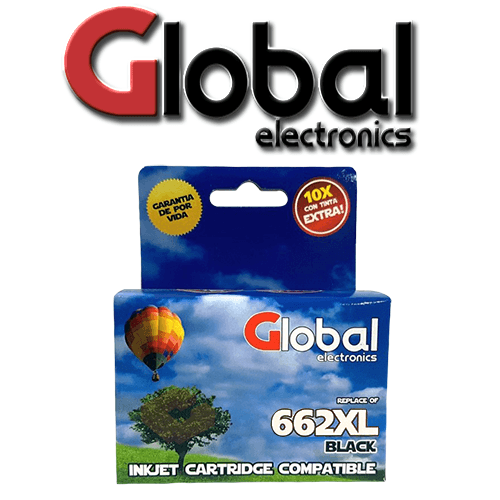 Cartuchos alternativos para HP 662 XL negro Global/ GTC