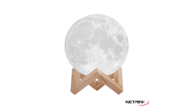 Lampara Luna 3D 12Cm Netmak 