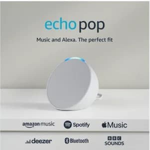 Amazon Home Smart Altavoz con Asistente Alexa Echo Pop (C2H4R9) Blanco