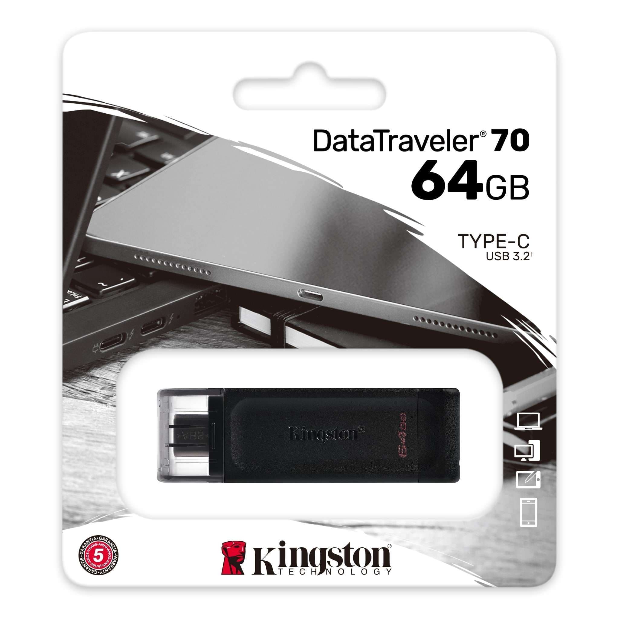 PENDRIVE 64GB KINGSTON USB-C DT70