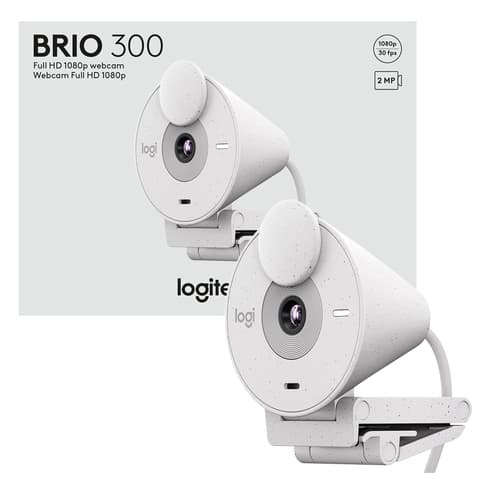 WEBCAM LOGITECH BRIO 300 960-001440 BLANCO 17019