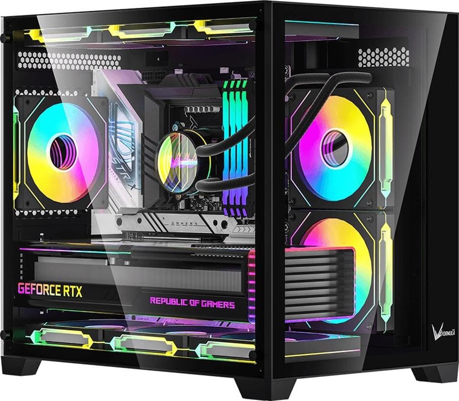 Gabinete Gamer Formula V Crystal Z8 Cosmic Black