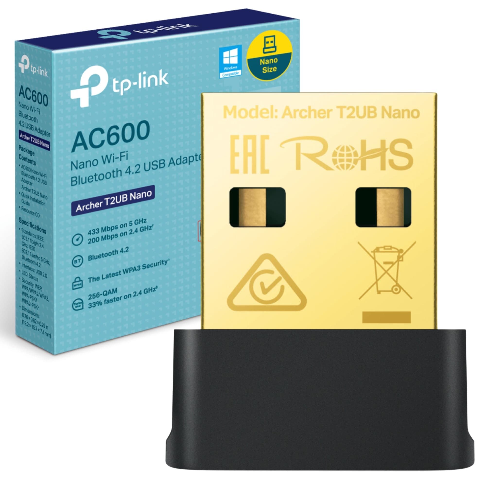Adaptador AC600 Tp-link T2UB nano wifi bluetooth archer t2uB nano