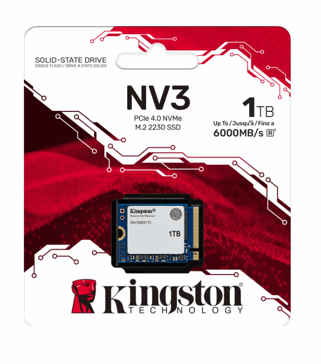 Disco SSD "M.2" 1 Tb NV3 PCIe 4.0 Kingston NVMe 2230 (SNV3SM3/1T0)