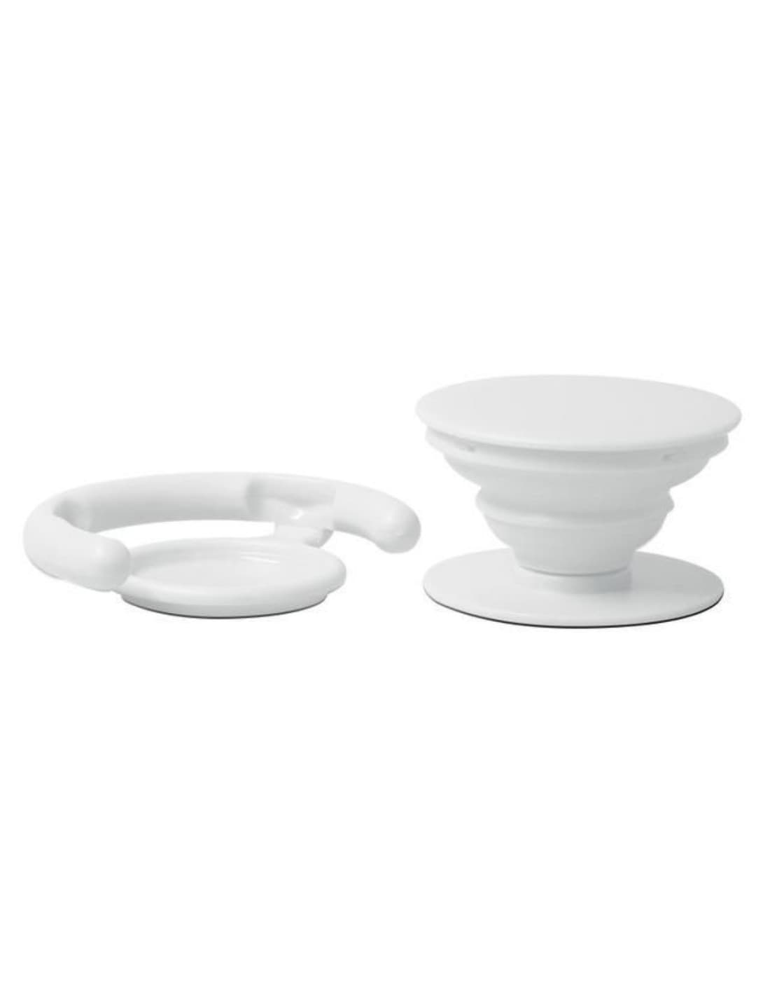 PopSockets Soporte Stand para Celular + Clip Auto SL_Blanco / Negro