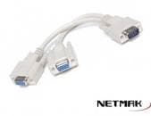 Cable para monitor VGA M a 2 VGA H (Netmak NM C39