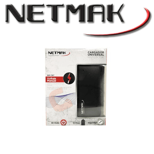 Cargador Notebook Universal Netmak 90W