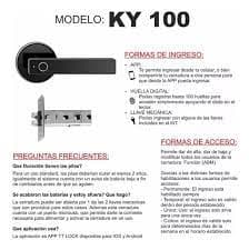 Cerradura Smart + Huella + App Ky 100 Pronext
